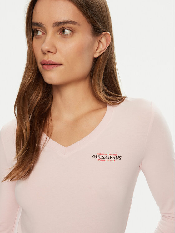 Guess Jeans Guess Jeans Блузка W4YI21 J1314 Рожевий Regular Fit