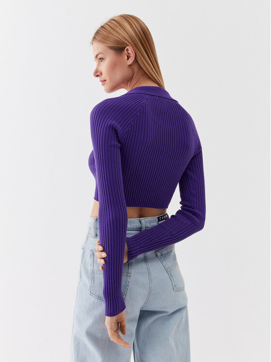 Tommy Jeans Tommy Jeans Maglione Badge DW0DW14950 Viola Slim Fit