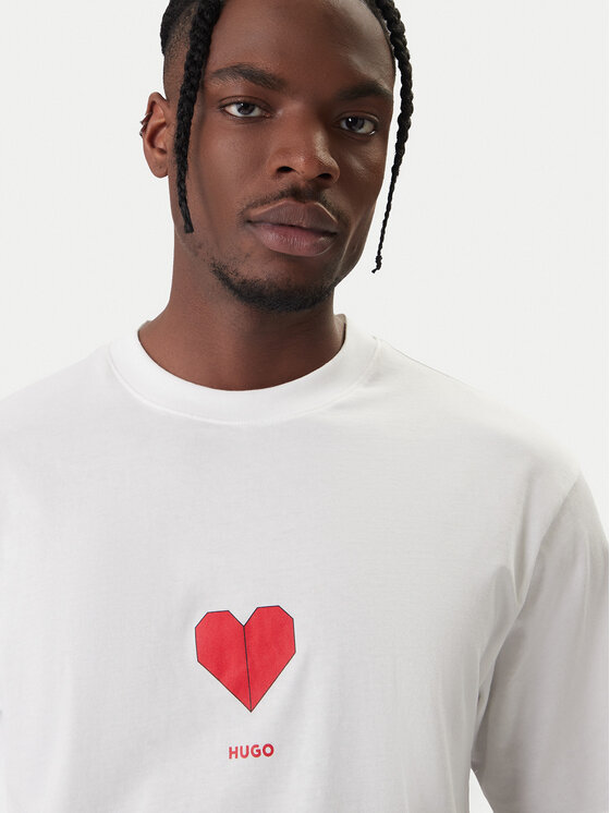 HUGO HUGO T-Shirt Dalentin 50553429 Biały Relaxed Fit