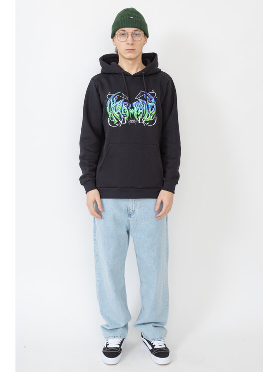 Palto Palto Bluza Sci-Fi Czarny Comfort Fit
