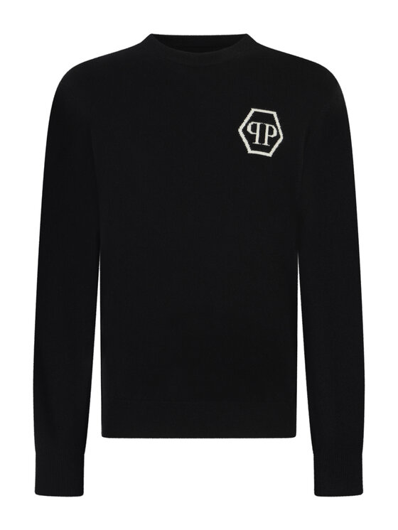 PHILIPP PLEIN PHILIPP PLEIN Sweter 29047 Czarny Regular Fit