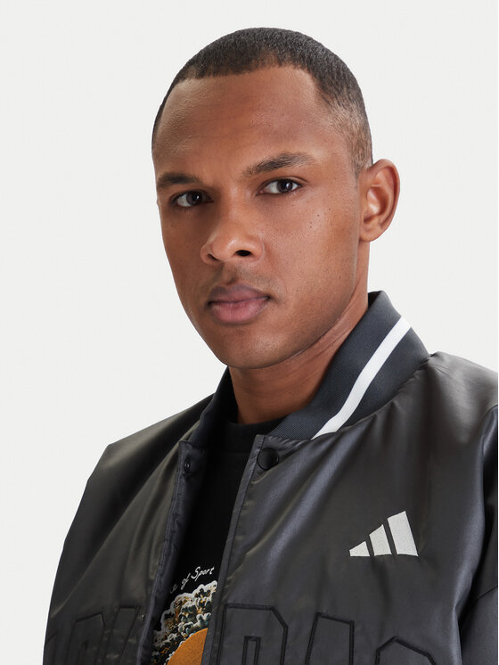 adidas adidas Kurtka bomber Stadium JZ6913 Szary Loose Fit