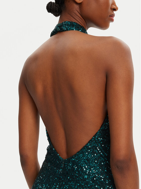 Fracomina Fracomina Večerní šaty FQ25WD3012W706N6 Zelená Regular Fit