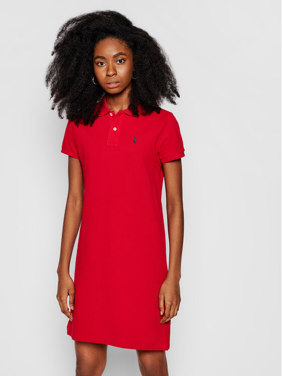 Polo ralph lauren kleid rot clearance