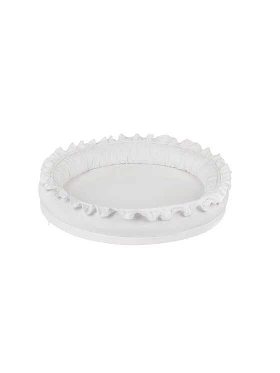 Gniazdo Cotton&Sweets, Mały junior nest Basic z falbanką Biały