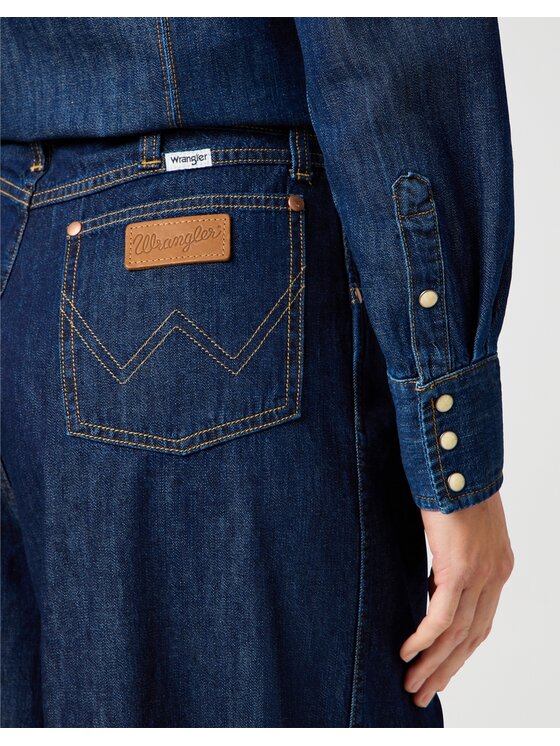 Wrangler Wrangler Jeansy Pleated Trouser Granatowy Wide Leg