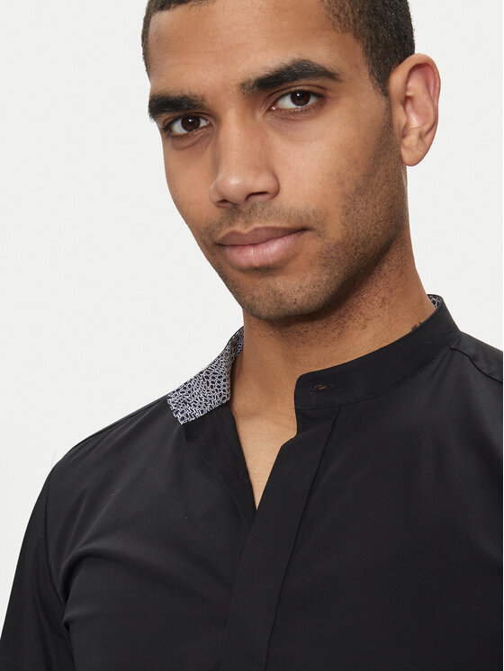 HUGO Hugo Hemd Kaleb 50519834 Schwarz Slim Fit