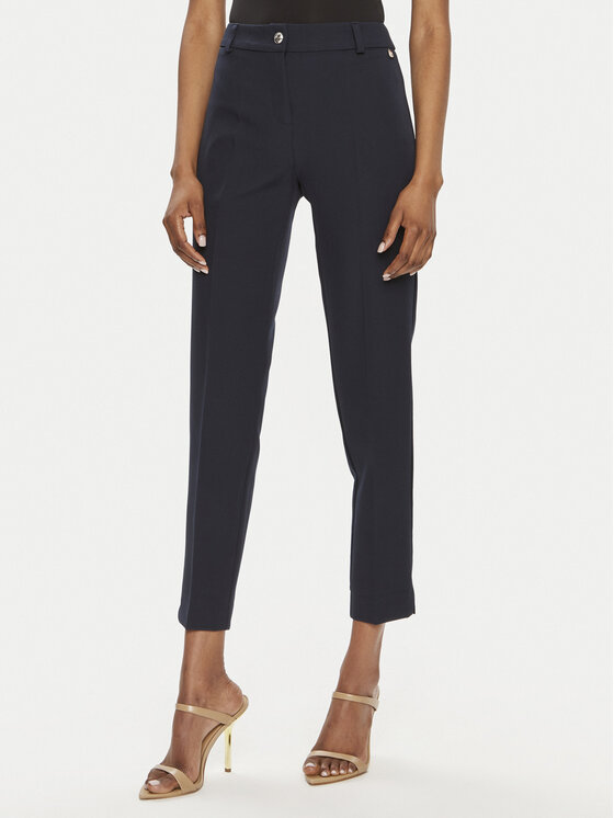 Maryley Maryley Pantaloni din material 24EB52Z/M23/43BL Bleumarin Regular Fit