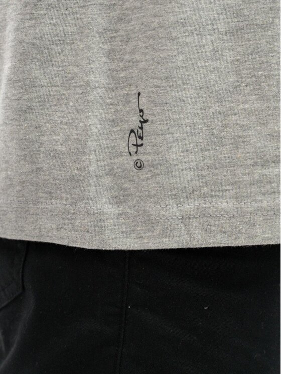 Smerfy Smerfy T-Shirt Koszulka Z Krótkim Rękawem Męska Szara Smerfy Square XXL Szary Regular Fit