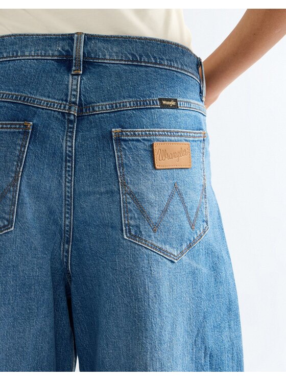 Wrangler Wrangler Jeansy LR ULTRA BARREL Niebieski Loose Fit