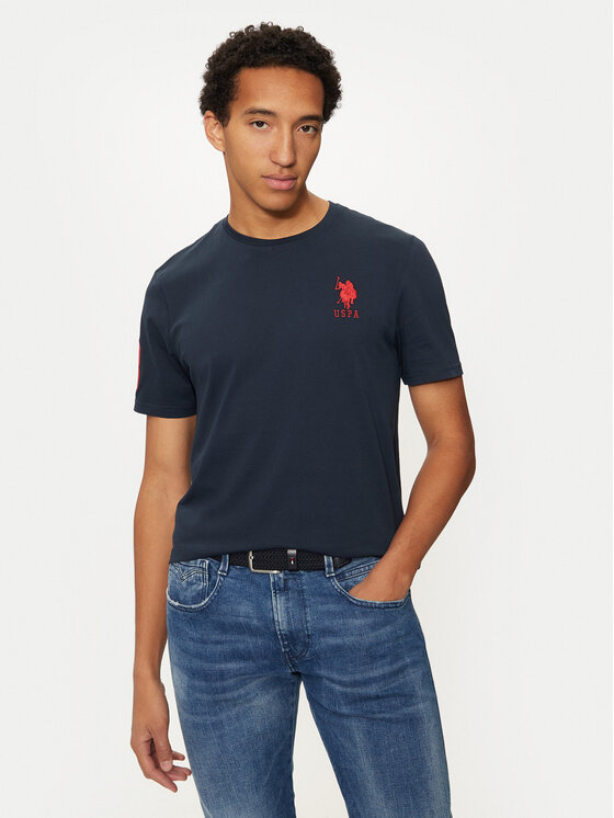 U.S. Polo Assn. T-krekls MUP3311 Tumši zils Slim Fit