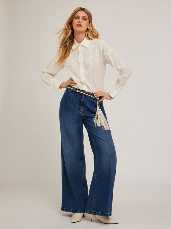 Motivi Motivi Camicia 5221Q000786N011 Bianco Regular Fit