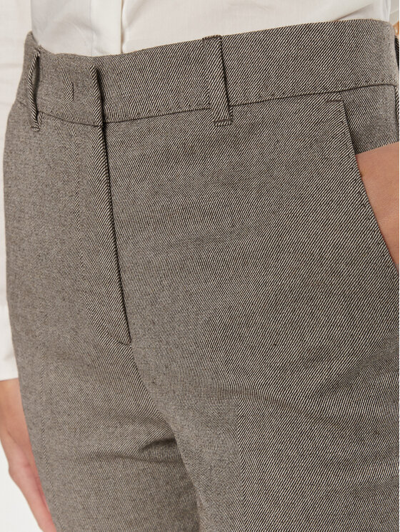 Marella Marella Hlače iz tkanine Doroty 2423136112 Rjava Regular Fit