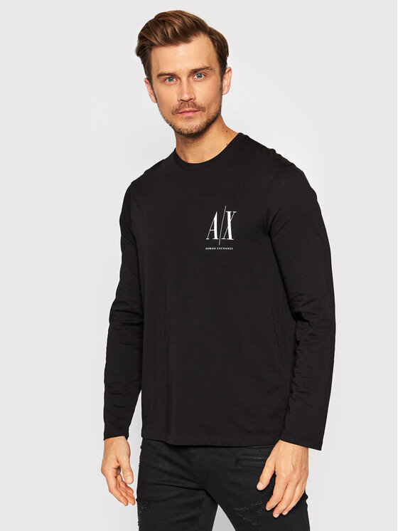 Armani Exchange Armani Exchange Longsleeve 8NZTPL ZJH4Z 1200 Czarny Regular Fit