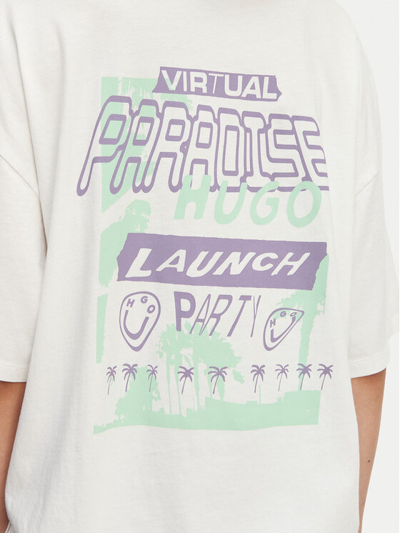 HUGO HUGO T-Shirt Tee 50560784 Weiß Oversize