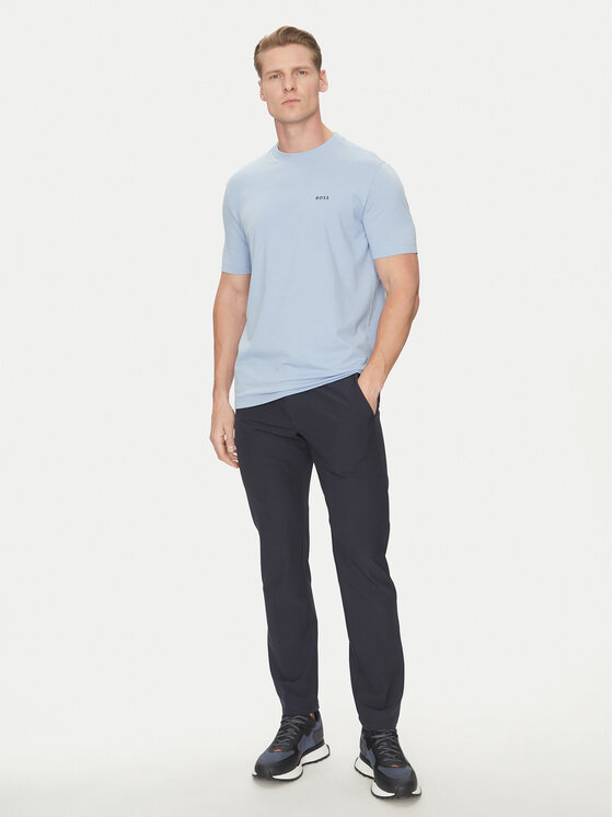BOSS BOSS Tricou 50506373 Albastru celest Regular Fit