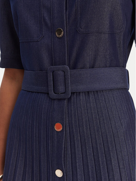 Fracomina Fracomina Krekla kleita FR26SD4003D470F9 Tumši zils Regular Fit