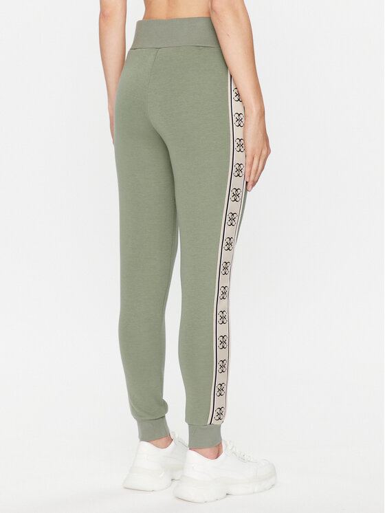 Guess Guess Spodnji del trenirke Britney V2YB15 KB3P2 Zelena Regular Fit