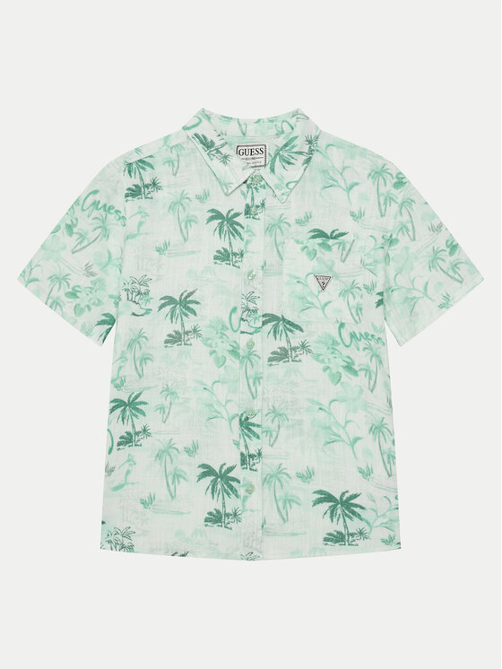 Guess Guess Camicia L5GH03 WFBT0 Verde Regular Fit