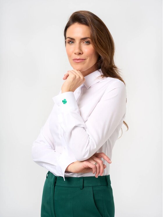 Willsoor Willsoor Koszula 61499 Biały Slim Fit