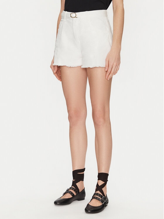 TWINSET Džínsové šortky 251TP2593 Écru Loose Fit