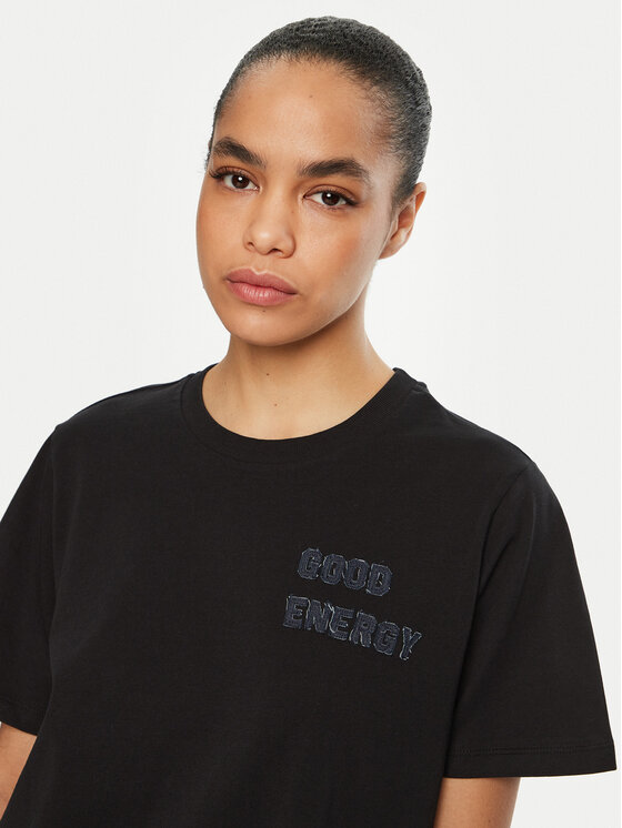 Vero Moda Vero Moda Marškinėliai Halle 10321318 Juoda Loose Fit