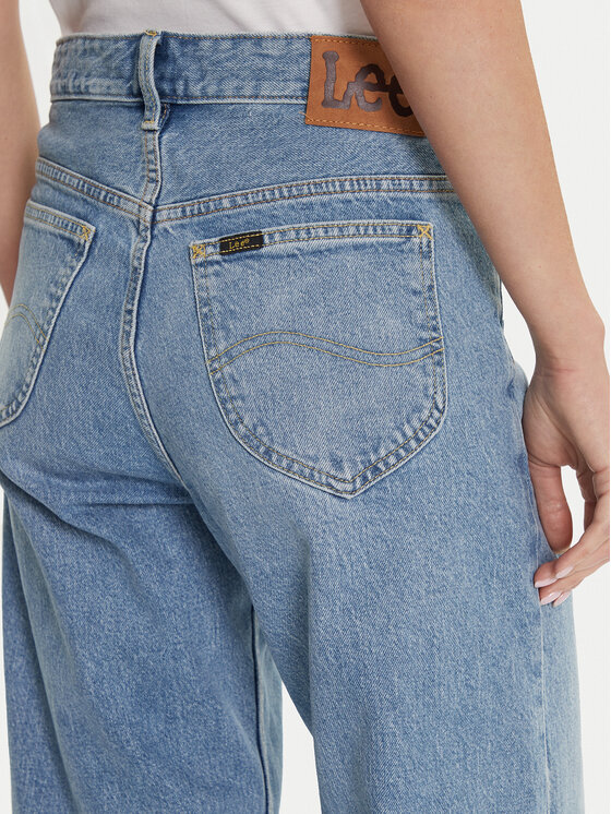 Lee Lee Jeansy Rider 112365089 Niebieski Wide Leg