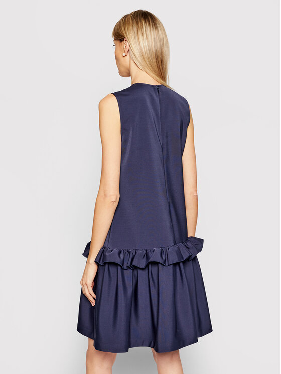 Victoria Victoria Beckham Victoria Victoria Beckham Φόρεμα καθημερινό Stretch Faille 2221WDR002556C Σκούρο μπλε Relaxed Fit