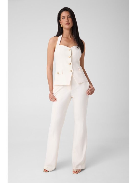 Guess Guess Spodnie materiałowe 184039 Beżowy Classic Fit