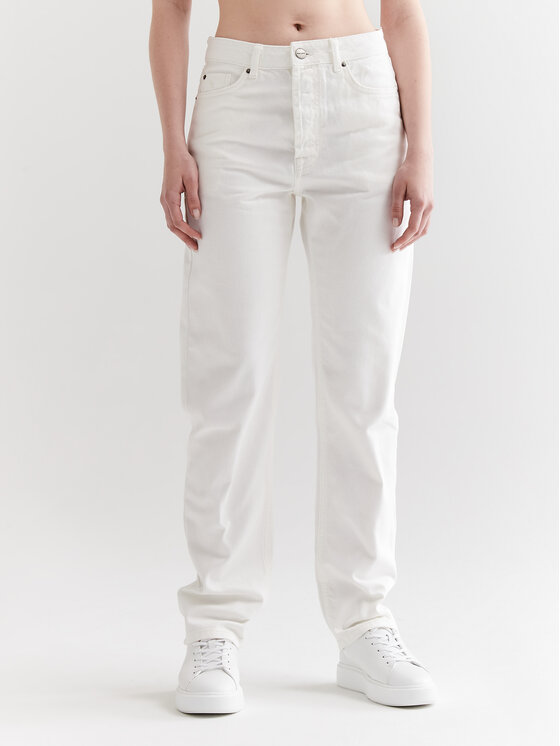 Americanos Americanos Дънки Unisex Delaware Бял Straight Leg