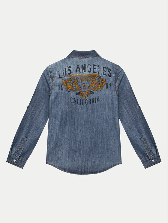 Guess Guess Koszula jeansowa L5RH00 D4UE0 Granatowy Regular Fit