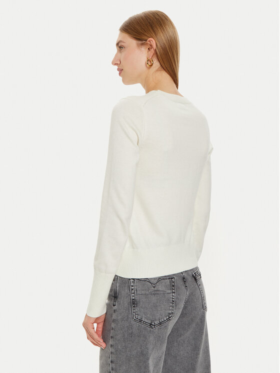 Guess Jeans Guess Jeans Sweter W4BR83 Z3HO2 Écru Regular Fit