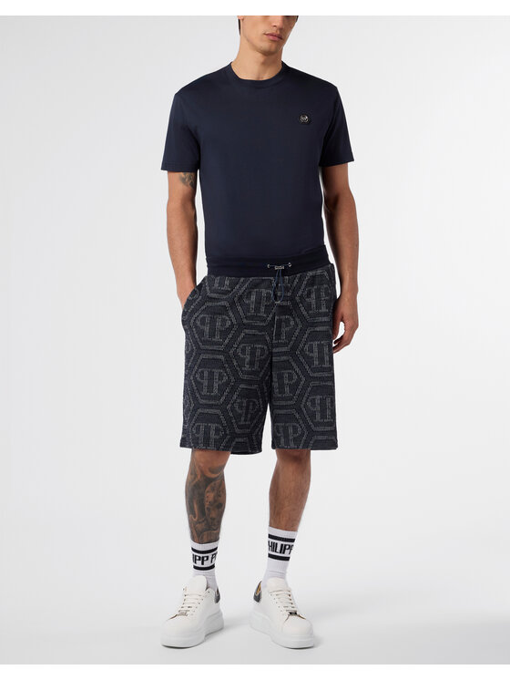 PHILIPP PLEIN PHILIPP PLEIN Szorty sportowe 29882 Granatowy Jogger Fit