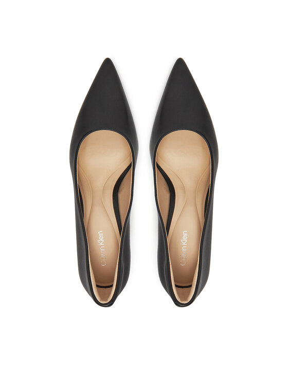 Calvin Klein Calvin Klein Magassarkú Pump 70 Pointy Hw Bar Lth HW0HW02561 Fekete