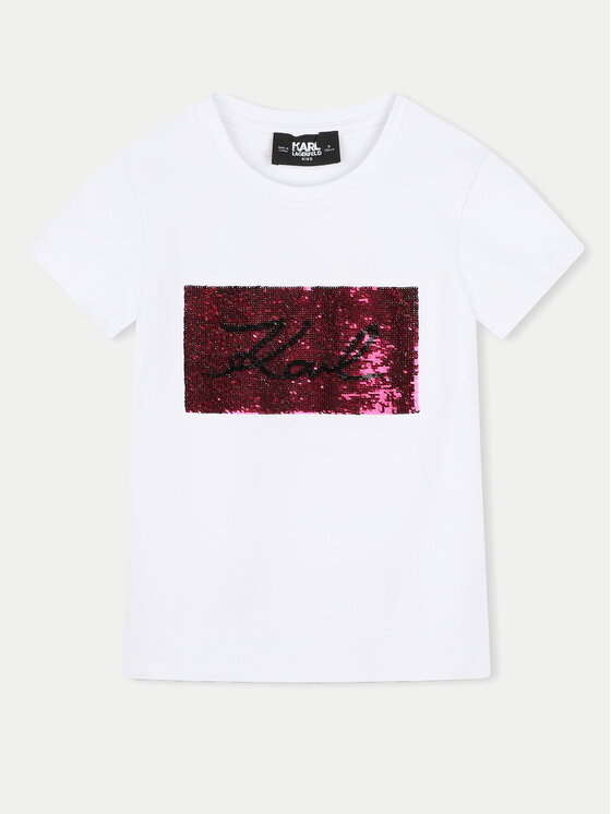 Karl Lagerfeld Kids Tričko Z30210 D Biela Regular Fit
