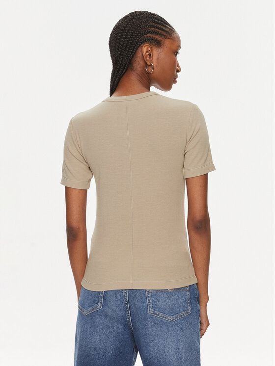 SELECTED MEN Slhspencer Rib Ss T-shirt à col rond, Vétiver, XL