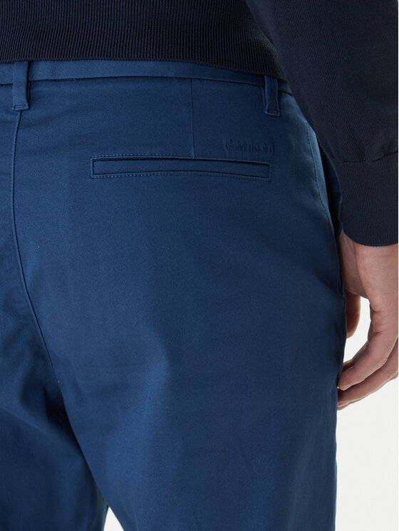 Calvin Klein Calvin Klein Chino kalhoty LV040EM633 Modrá Slim Fit