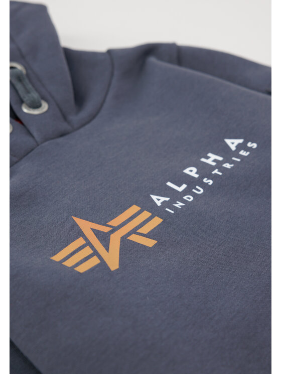 Alpha Industries Alpha Industries Bluza Alpha Label Hoodie Kids Szary Regular Fit