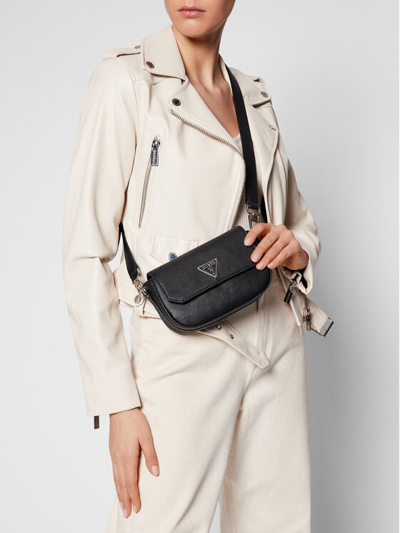 Guess Guess Kabelka Ambrose (Vy) Mini HWVY81 08780 Čierna