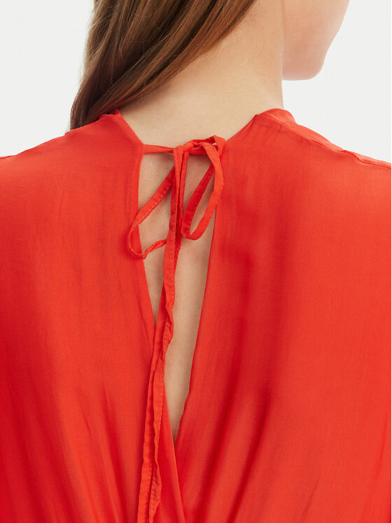 Haveone Haveone Poletna obleka AFF-N006 Oranžna Loose Fit