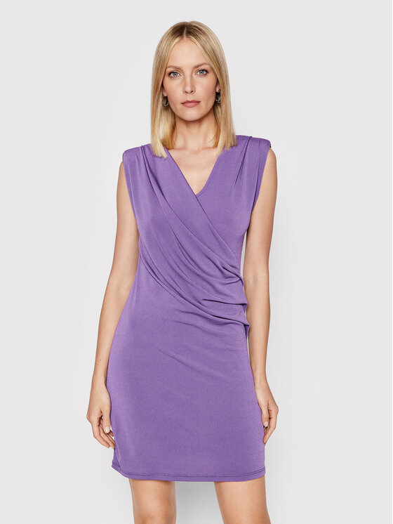 Kontatto Kontatto Коктейльна сукня M1215 Фіолетовий Slim Fit