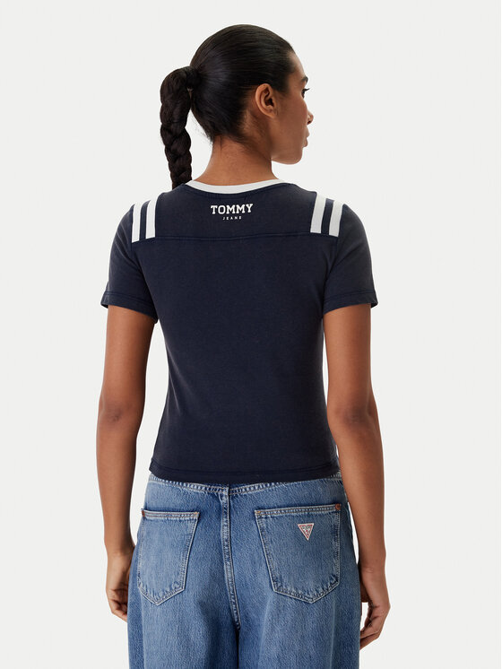 Tommy Jeans Tommy Jeans T-Shirt DW0DW22760 Tmavomodrá