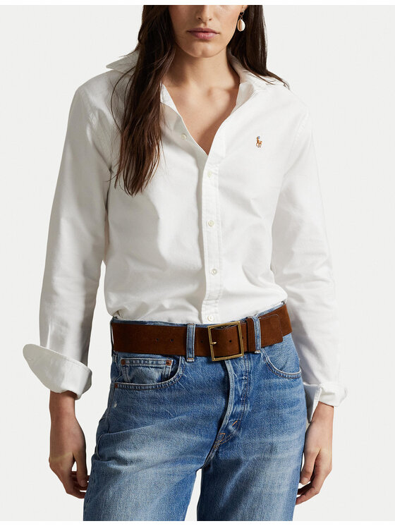 Polo Ralph Lauren Polo Ralph Lauren Marškiniai 211970736001 Balta Relaxed Fit