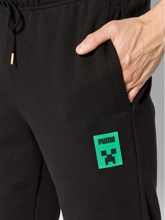 Puma Spodnie dresowe MINECRAFT 534377 Czarny Regular Fit