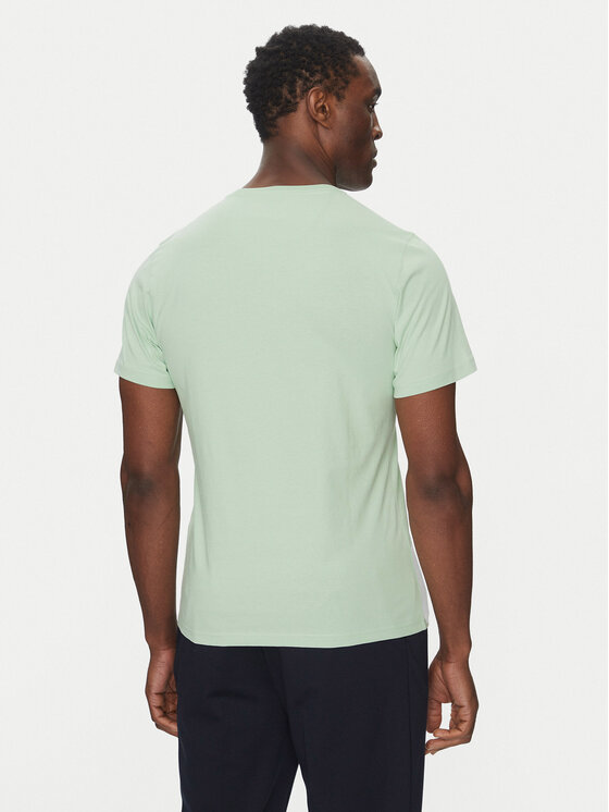 Barbour Barbour Majica Essential Sports MTS0331GN45 Zelena Tailored Fit