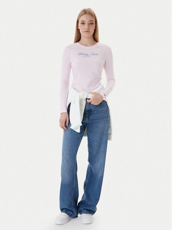Tommy Jeans Tommy Jeans Blúzka Essential DW0DW21844 Ružová Regular Fit