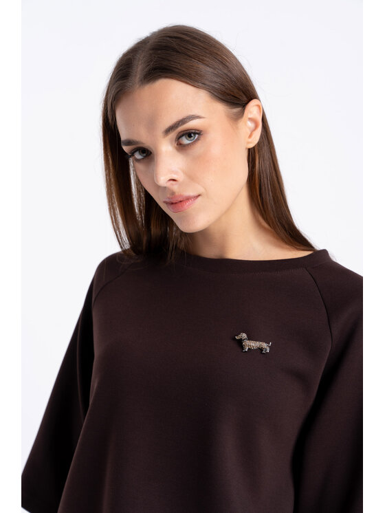 CLICK CLICK Μπλουζάκι 10-6944 Καφέ Straight Fit