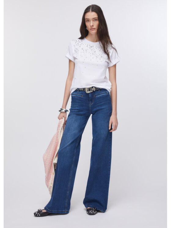 Liu Jo Liu Jo T-Shirt CA6193J386811111 Biały Regular Fit