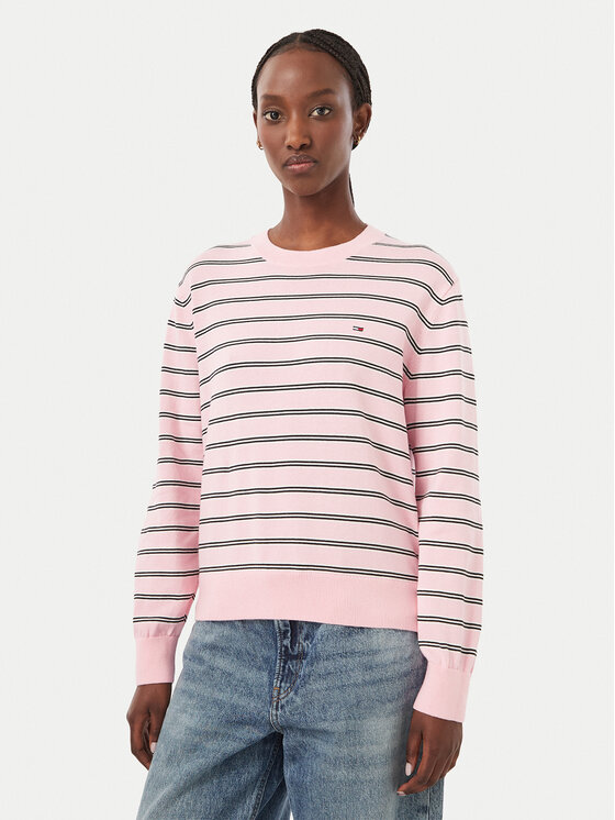 Tommy Jeans Tommy Jeans Пуловер Essential DW0DW23360 Розов Regular Fit