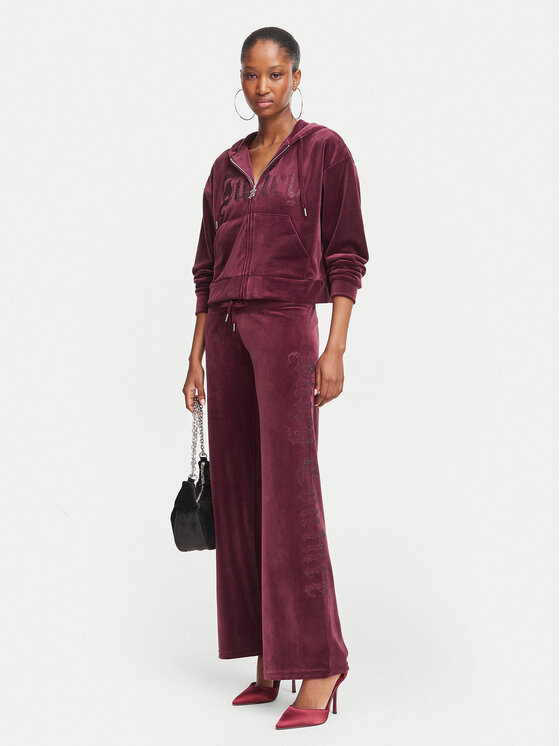 Juicy Couture Juicy Couture Спортивні штани Old Gothic JCWBJ226334 Бордовий Regular Fit